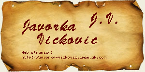 Javorka Vicković vizit kartica